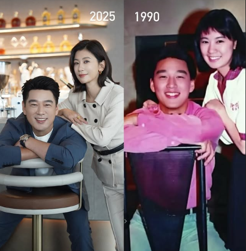 賈靜雯曬出與王耀慶35年前的對比照。（圖／翻攝賈靜雯IG）